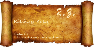 Rákóczy Zita névjegykártya